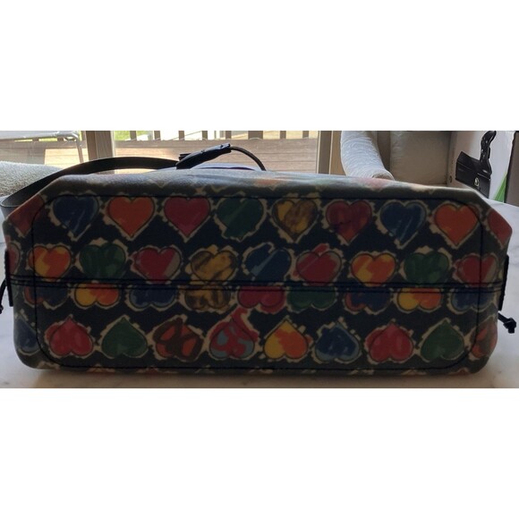 DOONEY & BOURKE Vintage Y2K Multicolored Logo Tassel Tote Handbag Purse Logo - Picture 9 of 16